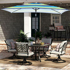JEAREY 6.5x10 ft Rectangular Patio Umbrellas Rectangle Outdoor Umbrella - Image 2