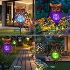 HONGLAND Solar Lights Outdoor Decor Waterproof, Solar Owl Garden Decorative - Image 4