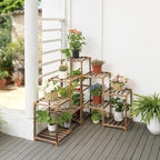 Uneedem Wood Plant Stand Indoor Outdoor Corner Plant Shelf Stand, 5 Tiered 10 - Image 6