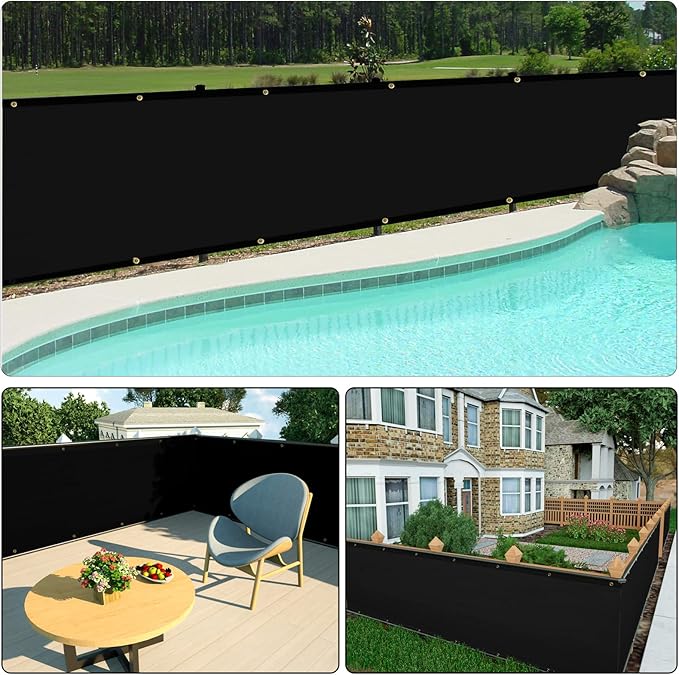UPGRADE Privacy Screen 3' x 16' Fence Commercial Shade Cover - Image 7