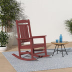KINGYES Outdoor Rocking Chair Set of 2, High Density Polyethylene Patio Rocking - Image 2