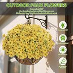 Artificial Flowers for Outdoor, Silk Flowers No Fade Fake Plastic Flowers UV - Image 2