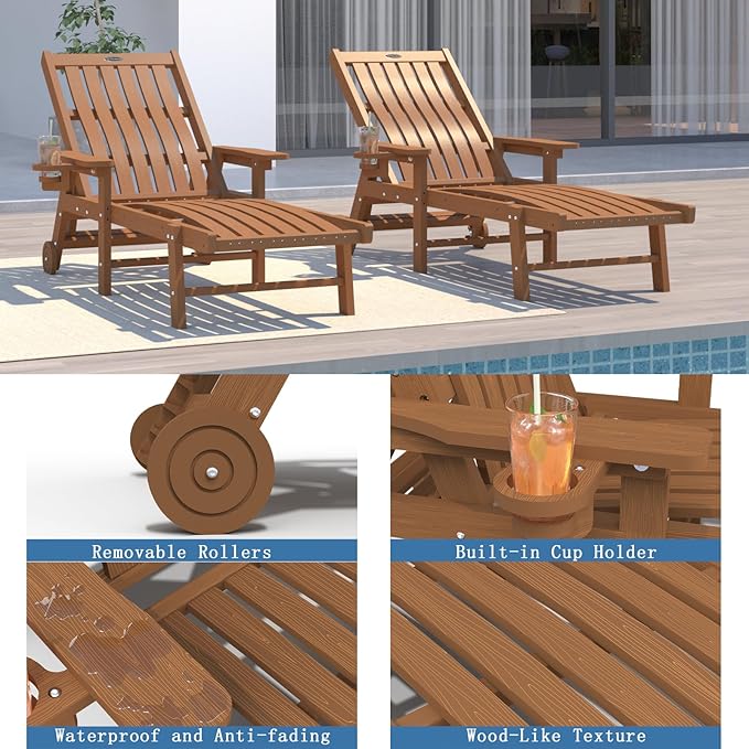 Patio Chaise Lounge Chair, Oversized Lounge Chair Outdoor - Image 7