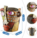 Abstract Face Planters Pots Head, Unique Head Planter - Image 3