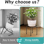 5-Pack Metal Plant Stands for Outdoor Indoor, Anti-Rust Iron Flower Pot Stand - Image 8