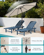 SERWALL Outdoor Chaise Lounge Set of 2 - Image 5