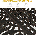 DWVO Cast Aluminum Outdoor Dining Table, Patio Dining Table - Image 4