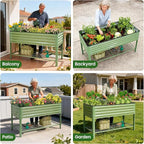 Elevated Raised Garden Bed 2' x 4'- Galvanized Metal Planter Boxes - Image 8