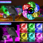 T-SUNUS Color Changing Solar Landscape Spotlights 4 Pack, IP65 Waterproof RGB - Image 2