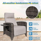 Outdoor Recliner Chairs Set of 2 Reclining Patio Chairs - Image 5
