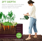 Best Choice Products 4x2x2ft Outdoor Metal Raised Garden Bed, Deep Root Box - Image 4