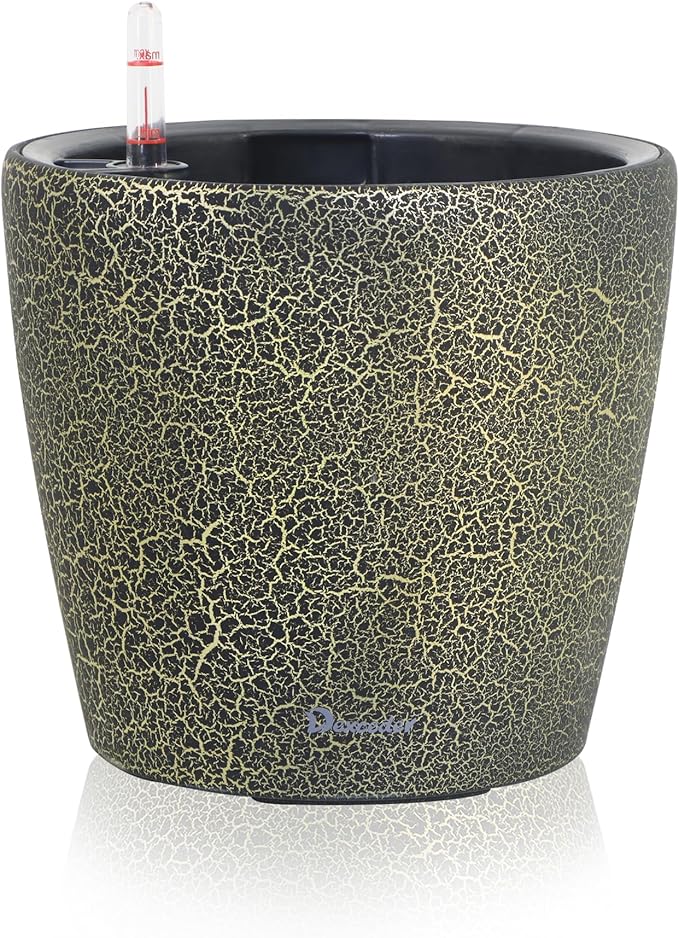 Dexceder 11x10 Inches Self Watering Planter Indoor Outdoor, Inner Pot Design by Dexceder