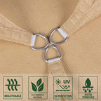 SUNLAX Sun Shade Sail 16' x 16' x 16' Sand Triangle Canopy Sail Shade Cover UV - Image 5