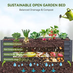Ohuhu 8x3x1.5FT Metal Raised Garden Bed Outdoor, Reinforced Galvanized Steel - Image 3