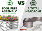 Plant & Plot Galvanized Raised Garden Beds Outdoor // 4×2×1 ft Planter Raised - Image 2