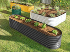 9-in-1 Galvanized Steel Raised Garden Bed // 8×2×1.5 ft Modular Planter - Image 3