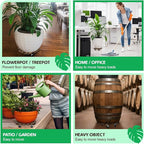 2 Pack Plant Stand with Wheels, Plant Caddies with 360° Lockable Smooth Sliding - Image 6