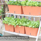 Window Box Planter 6 Pcs, 12.6 Inches Self Watering Rectangle Flower Plant Pots - Image 5