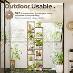 Bamworld Plant Stand Indoor Outdoor 11 Tier Tall Large Wood Plant Shelf Multi - Image 3