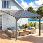 AECOJOY 10' x 10' Adjustable Height Outdoor Gazebo Pergola - Image 5
