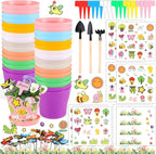 32 Set Garden Plastic Pot Craft Kit DIY Flower Plant Crafts Nursery Pots by Aweyka