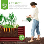 Best Choice Products 6x3x2ft Outdoor Metal Raised Garden Bed, Deep Root Box - Image 3