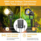 ZUCKEO All-in-One Landscape Lighting Kit, 5W LED Low Voltage Landscape Lights - Image 2