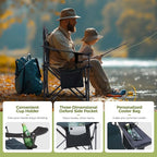 ALPHA CAMP Heavy Duty Camping Chair 500LBS Capacity, Oversized Folding Chair - Image 9