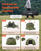 VEVOR Pop up Gazebo Screen Tent, 13 x 13 ft, 13-Sided Spherical Camping Canopy - Image 5