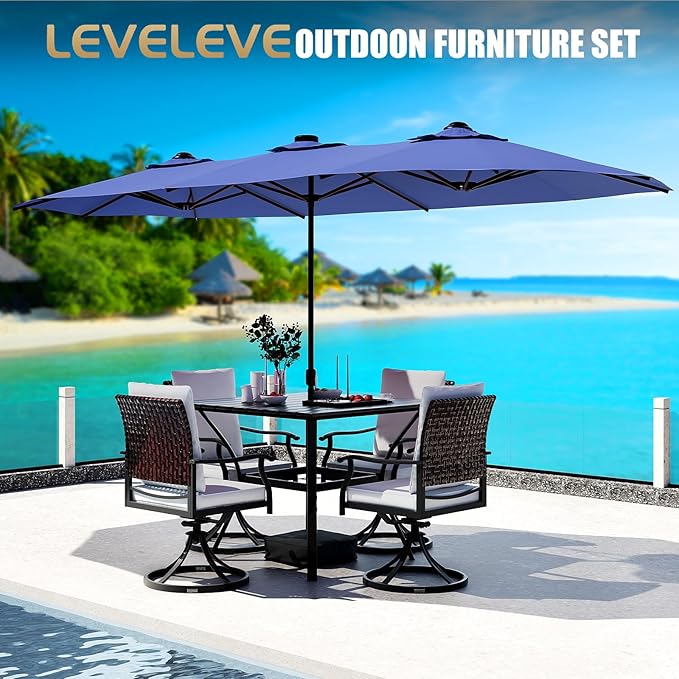LEVELEVE 14FT Double-Sided Patio Umbrella - Image 5