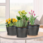 Quarut 4 Pack 8 Inch Flower Pots - Image 2