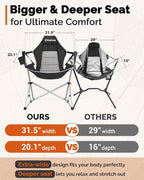 KingCamp Hammock Chair with Footrest – Heavy Duty Swinging Rocking Camping - Image 5