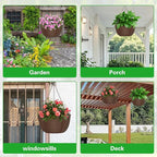 Hanging Baskets for Plants Outdoor, 12 Inch 3 Pack Hanging Planters for Outdoor - Image 8