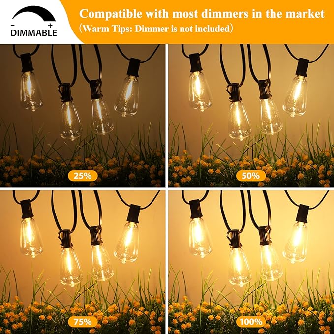 Brightever LED Outdoor String Lights 60FT - Image 4