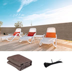 LOVE STORY Custom Size 2'6''x15' Brown Balcony Privacy Screen, UV Block Privacy by LOVESTORY
