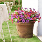 Artificial Flowers Faux Plants Outdoor Fake Flowers Spring Decor, 12 Bundles - Image 7