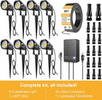 ZUCKEO All-in-One Landscape Lighting Kit, 5W LED Low Voltage Landscape Lights - Image 5