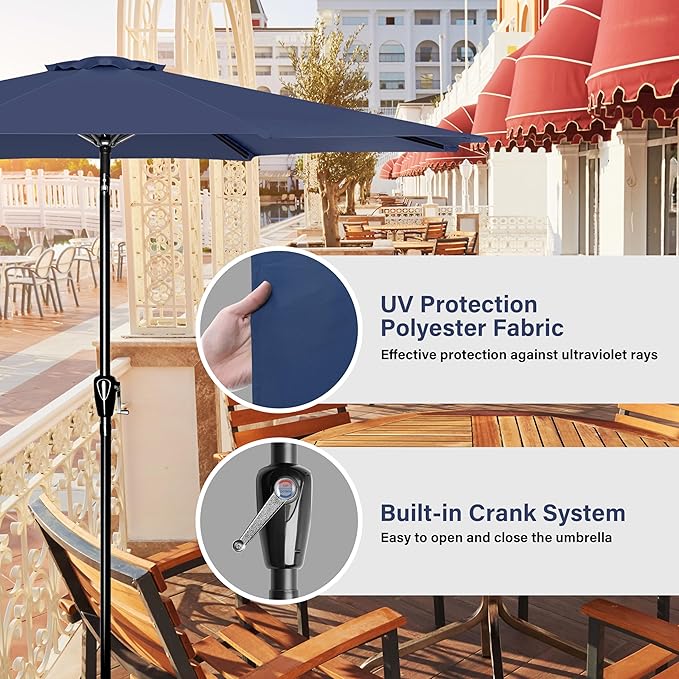 Simple Deluxe 9' Patio Umbrella Outdoor Table Market Yard Umbrella - Image 6