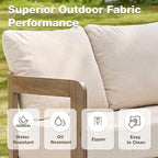 Outdoor Patio Furniture Set, Metal Patio Conversation Set - Image 4