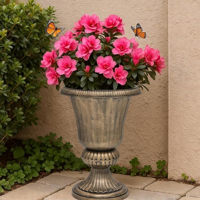 Magshion 20" Urn Planters for Outdoor Plants, Large Decorative Front Porch - Image 4