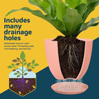 Pink Plant Pots with Drainage Holes & Saucers 15 Pack, Indoor & Outdoor - Image 6