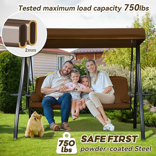 3 in 1 Outdoor Porch Swing - Image 2