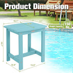 Y&M Outdoor Side Table, HIPS Adirondack Small Single Table, Waterproof Square - Image 3