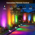 OurLeeme Lawn Flood Light Stake, 2-in-1 Waterproof Outdoor Remote controlle - Image 4