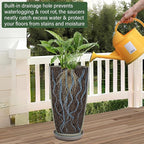 24/21/12 Inch Large Plastic Planter, Lightweight Ceramic-Look Tall Planters - Image 5