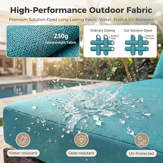 NICESOUL 6 Piece L-Shaped Patio Furniture Set - Image 9
