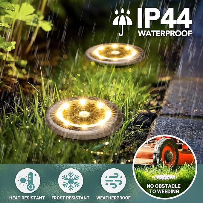 SOLPEX Mini Solar Ground Lights, 20 Pack Solar Lights Outdoor Waterproof - Image 5
