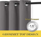 NICETOWN Blackout Sliding Glass Door Curtain 144 inches Long, Grommet Thermal - Image 3