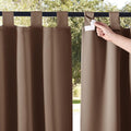 NICETOWN Outdoor Curtainss for Patio Waterproof, Self-Stick Tab Top Blackout by NICETOWN