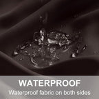 RYB HOME Porch Curtains Outdoor Blackout 100% Privacy Waterproof Curtain - Image 5